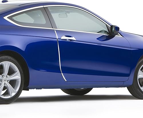 Miniatura 2 de Tamaño completo 17 pies cromo en forma de U de la puerta del coche borde guardia ajuste