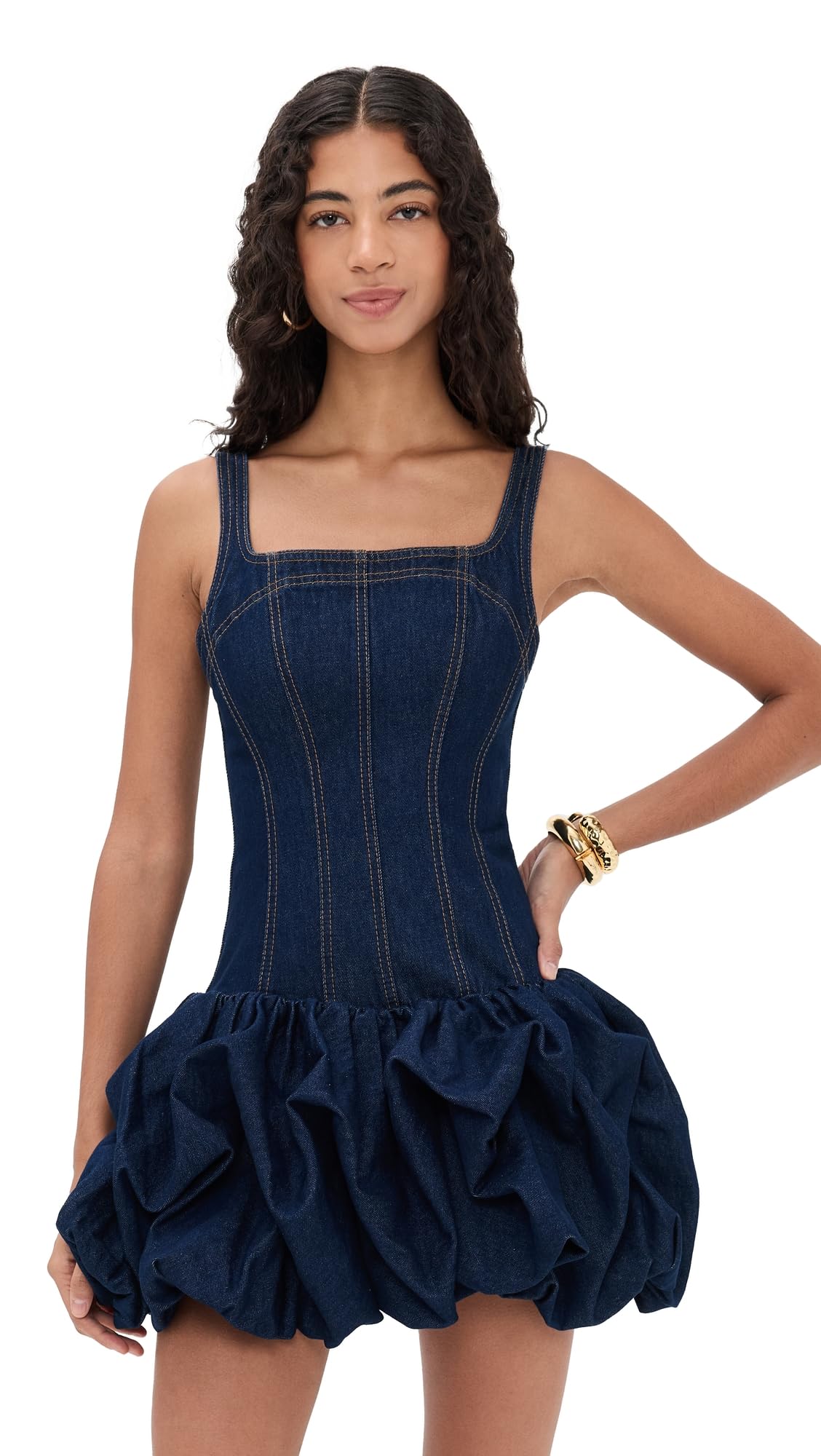 Aje Womens Briar Denim Mini Dress
