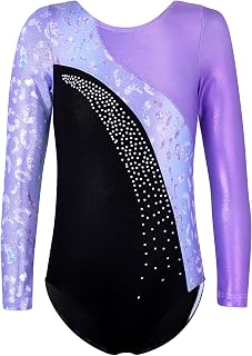 DAXIANG Long Sleeve Gymnastics Leotards for Girls Gymnastics Ballet Outfit Dance Leotard for Kids Girls Toddler 2-14 Years