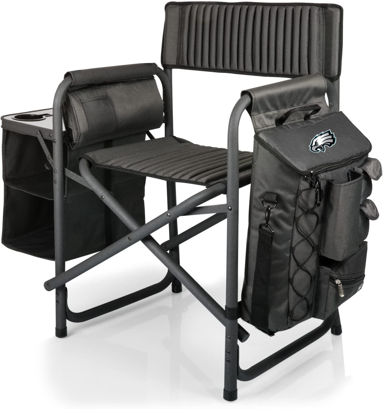 Picnic TIME NFL Unisex-Adult NFL Fusion Camping Chair with Side Table and Soft Cooler, Beach Chair for Adults, Lawn Chair