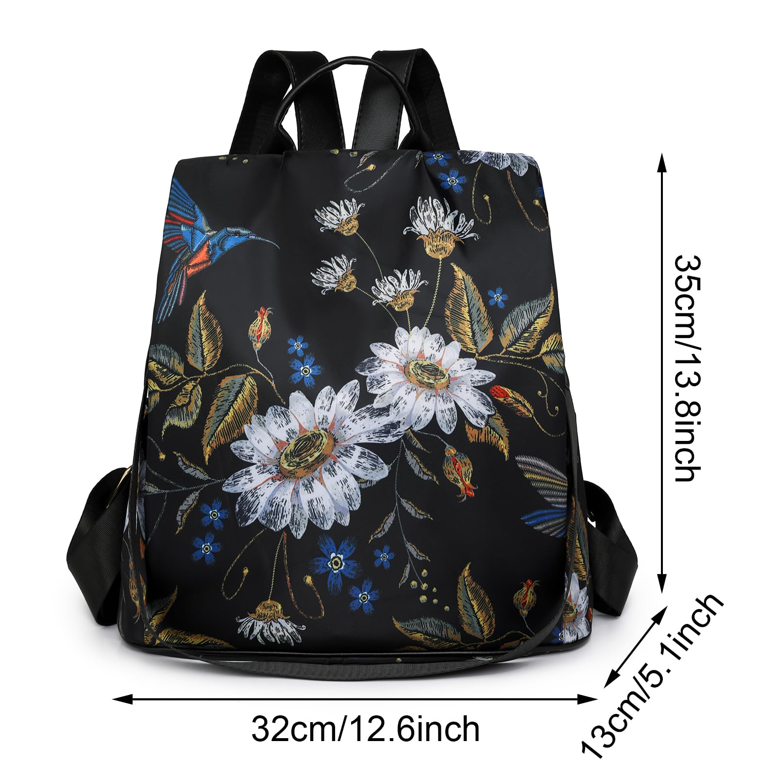 volumoon Donna Zaino Antifurto Impermeabile Borse a Spalla, Nylon borsa da viaggio, moda zaino casual borsa a tracolla, Borsa Tracolla Borse a Mano Zaini Casual Zainetto Ragazze Cartelle
