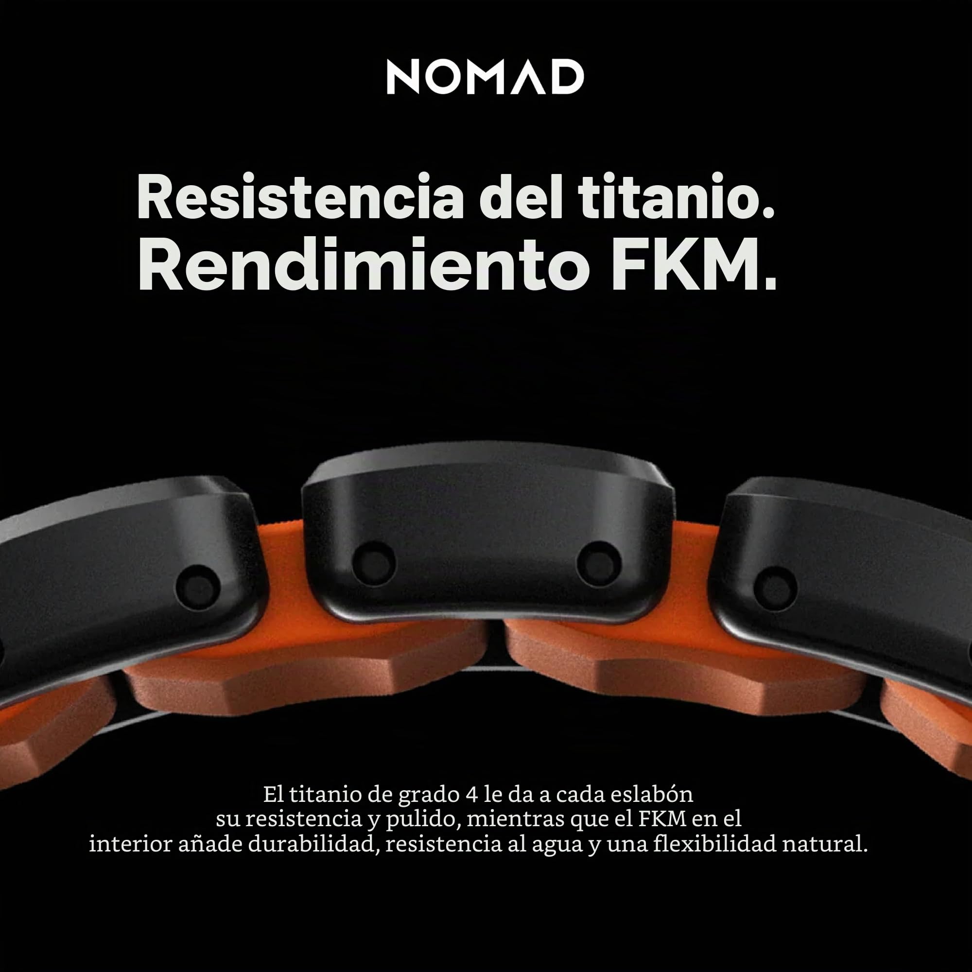 NOMAD Stratos Band I - Correa para Apple Watch 42/44/45/46/49 mm, diseño híbrido