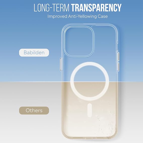 Case for iPhone 12/12 Pro from Babylon. Transparent Case with Camera Protection and Magsafe Wireless Charging