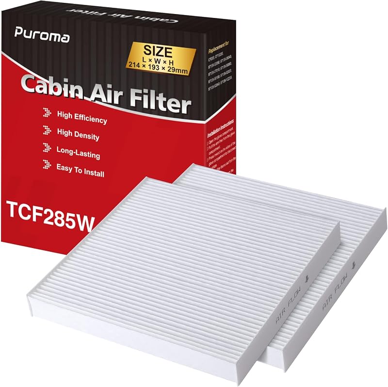 Filtro de ar-condicionado de cabine Puroma multicamadas para Toyota, Lexus e Subaru – Kit com 2 unidades