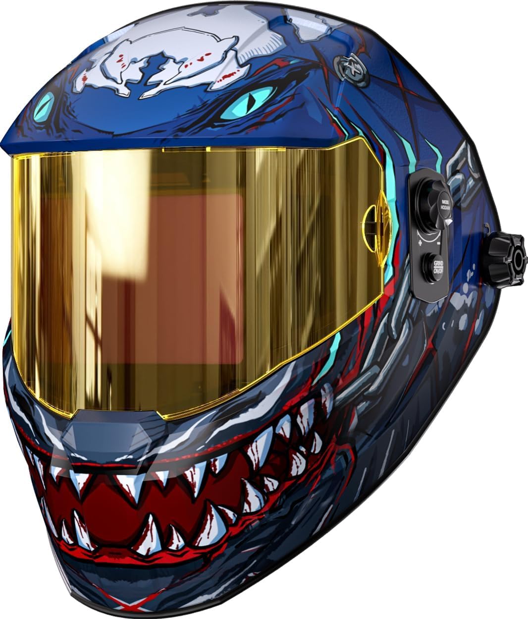 ANDELI Casque de Soudage Auto-Darkening, 18,3 x 8,1cm Filtre + True Color | Cagoule Soudure Vision Panoramique 180°丨Charge Rapide USB-C丨Protection DIN16 UV/IR丨Pour MIG/MAG/TIG/ARC/Meulage/Coupe