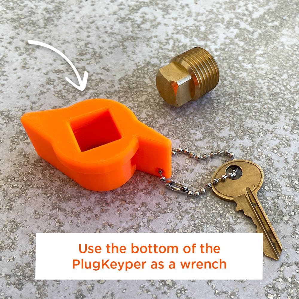 Boat Drainplug Reminder and Wrench Keychain