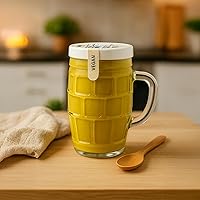Vista 5 de Ika's Garden Mostaza estilo Düsseldorf – Mostaza alemana suave y picante en taza de cerveza reutilizable, 8.99 oz – Tarro sin BPA, producto