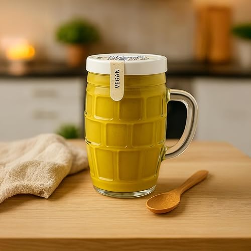 Miniatura 5 de Ika's Garden Mostaza estilo Düsseldorf  Mostaza alemana suave y picante en taza de cerveza reutilizable, 8.99 oz  Tarro sin BPA, producto de Alemania