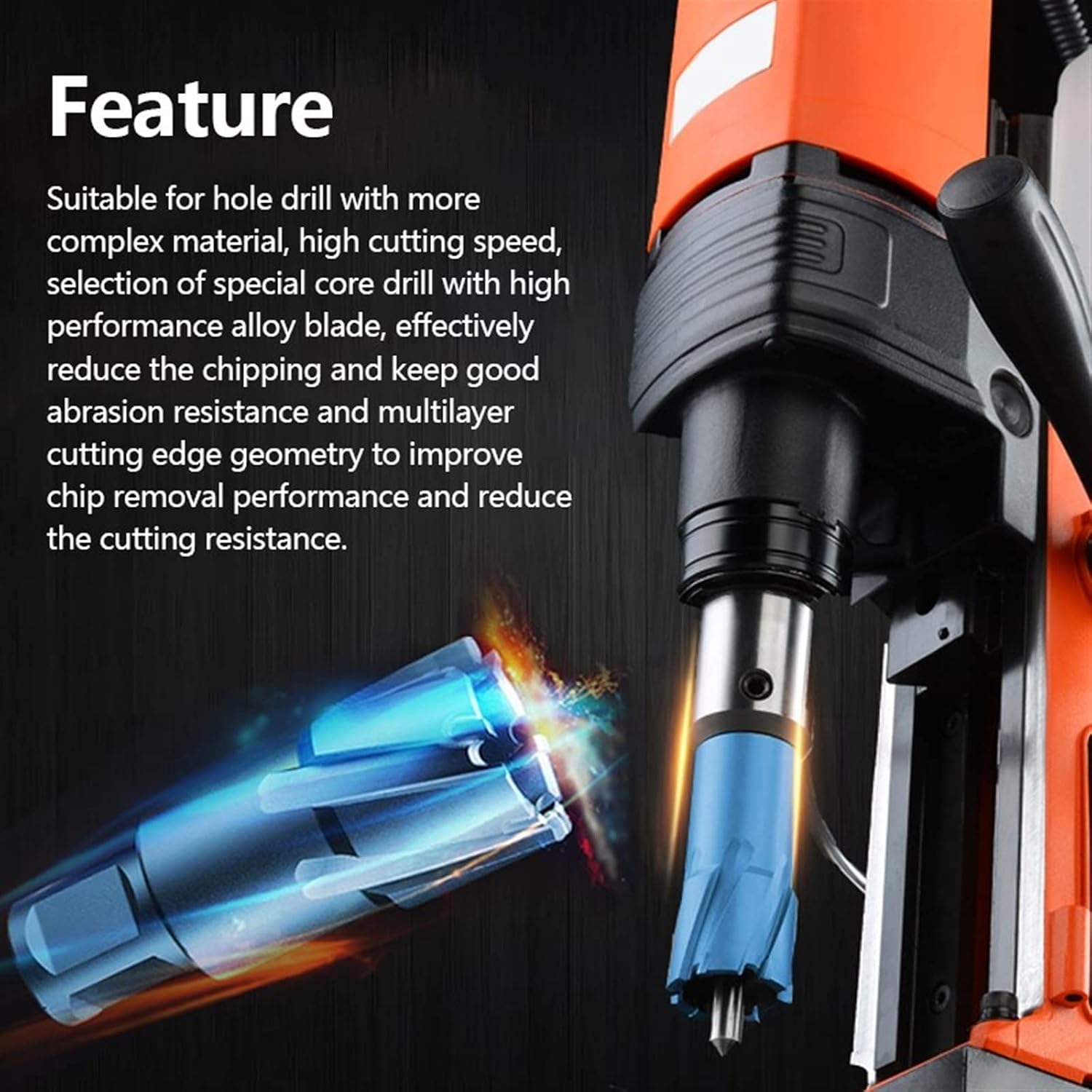 Annular Weldon Shank Magnetic Hollow Drill Bit for Blue Metal Carbide Hole Saw Cutter Drill 1Pcs (Color : 18x35mm)
