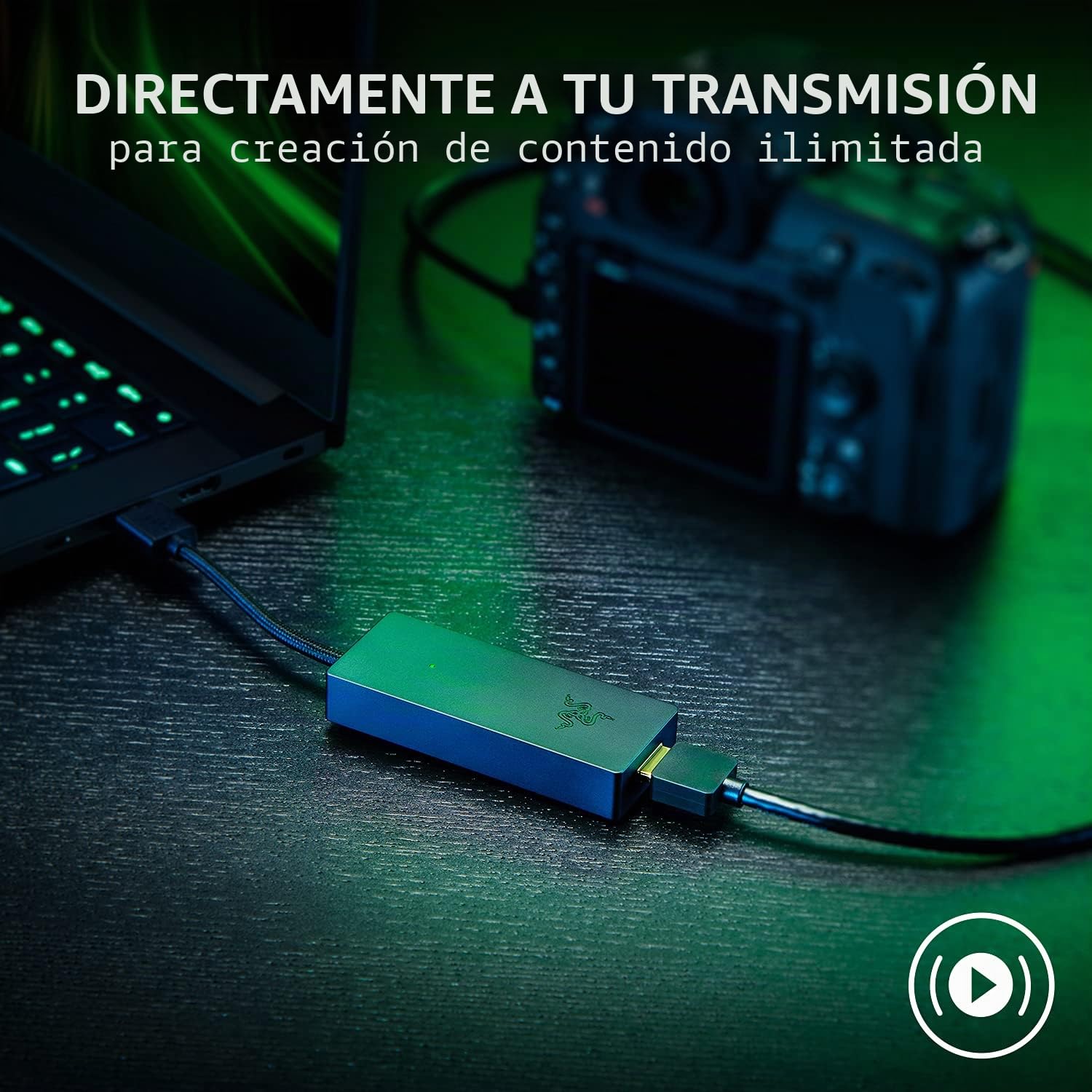 Razer Ripsaw X - Tarjeta de captura USB con conexión de cámara 4K para transmisión completa 4K (captura 4K 30FPS, HDMI 2.0, USB 3.0, Plug and Play, software de transmisión compatible, factor de forma