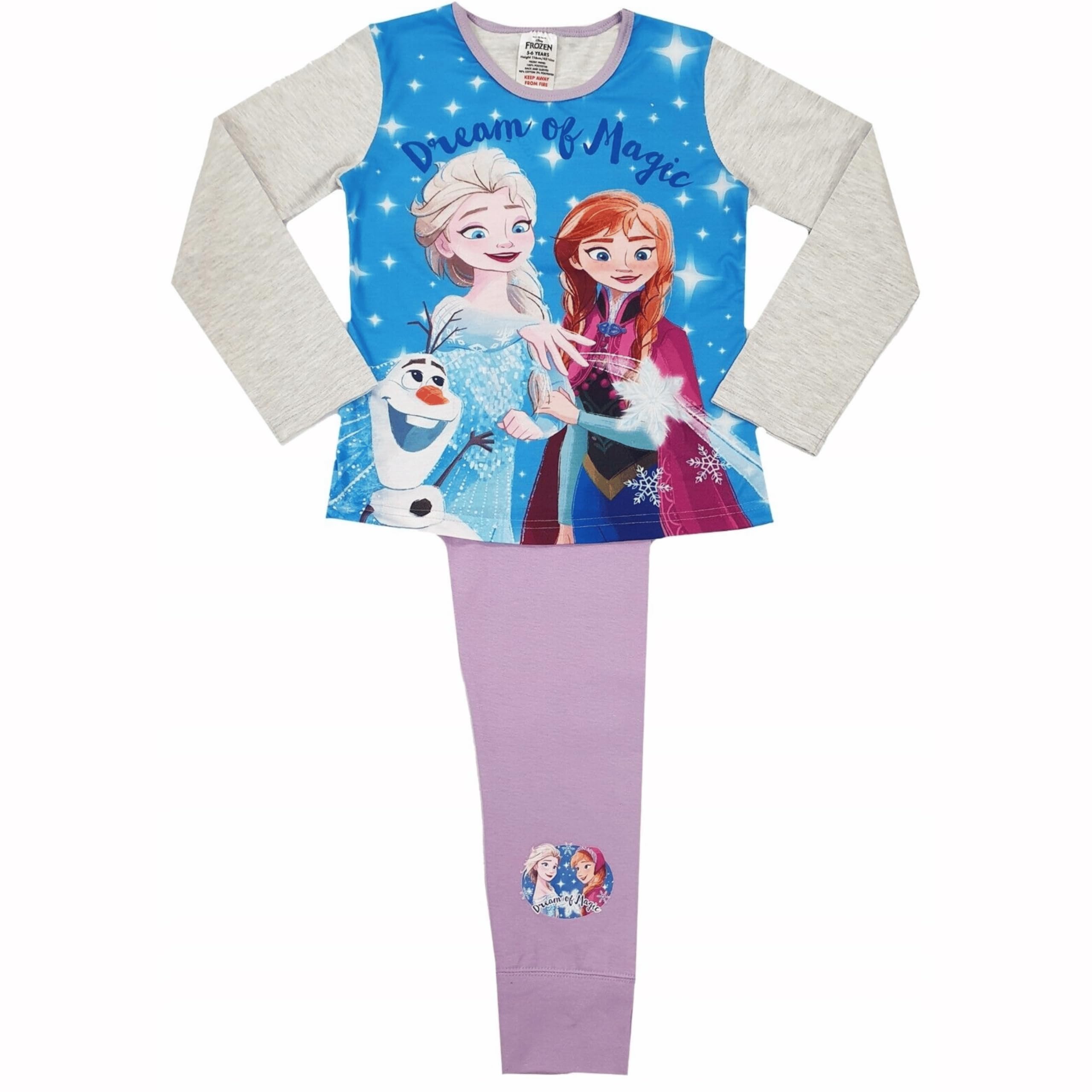 Disney Frozen Girls Pyjamas (as8, age, 5_years, 6_years, regular, 5-6 Years) Lilac