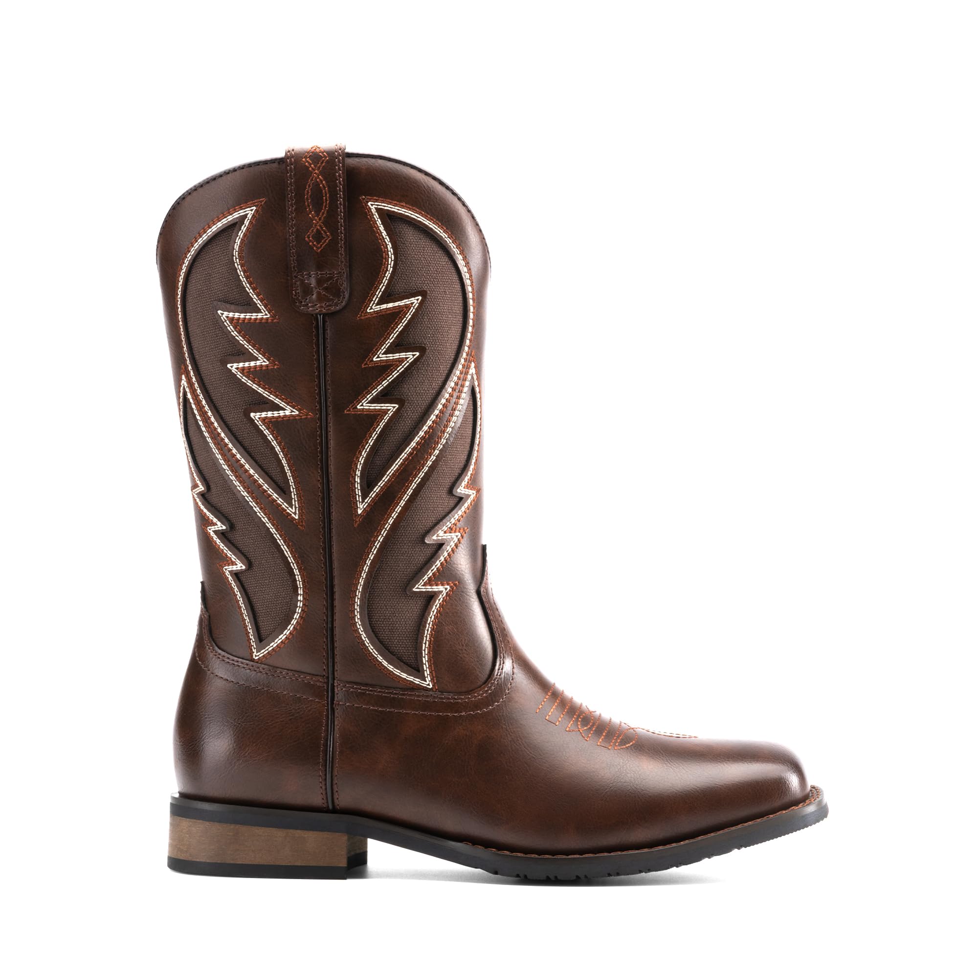 Bruno Marc Stivali da uomo da cowboy classici slip on western con chic ricamato durevole breve alla moda stivali occidentali