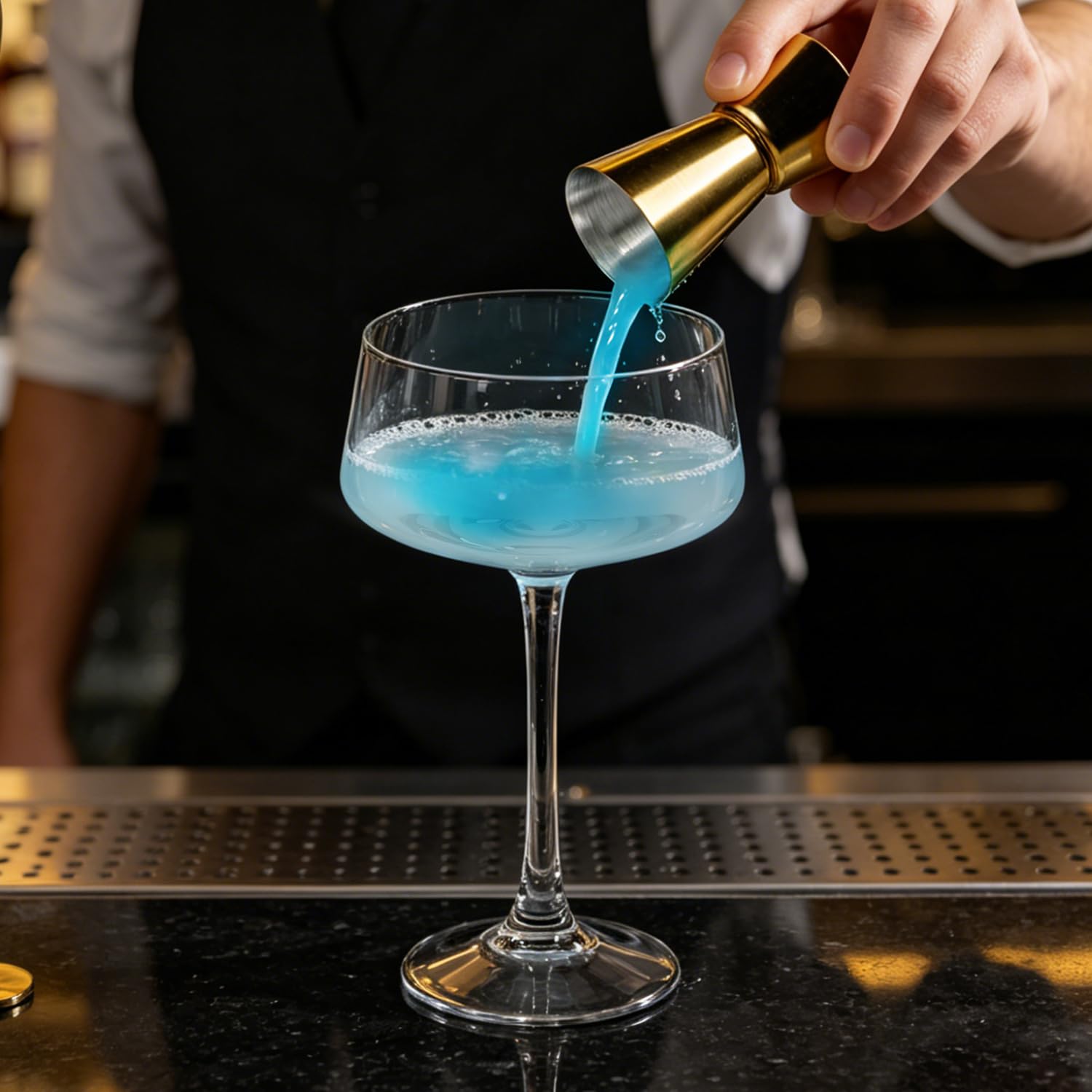 Set di 4 bicchieri da caffè espresso da 283,5 g, bicchieri da cocktail vintage per margarita, champagne e altro, include misurino e cucchiaio da bar