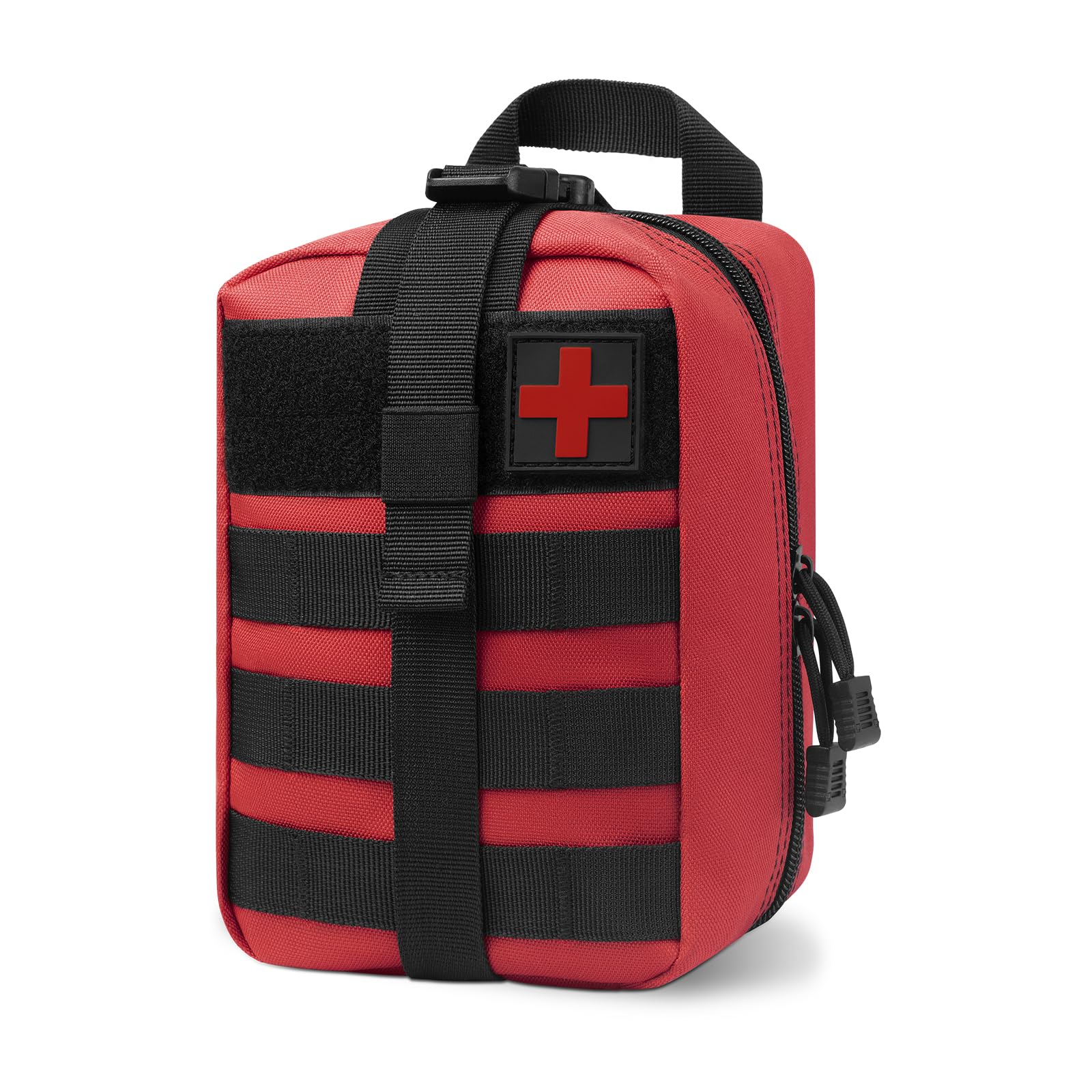 Tentock Borsa di sopravvivenza in tela Borsa all'aperto tattica per l'auto, attrezzatura di emergenza medica per il campeggio escursionistico (Red)