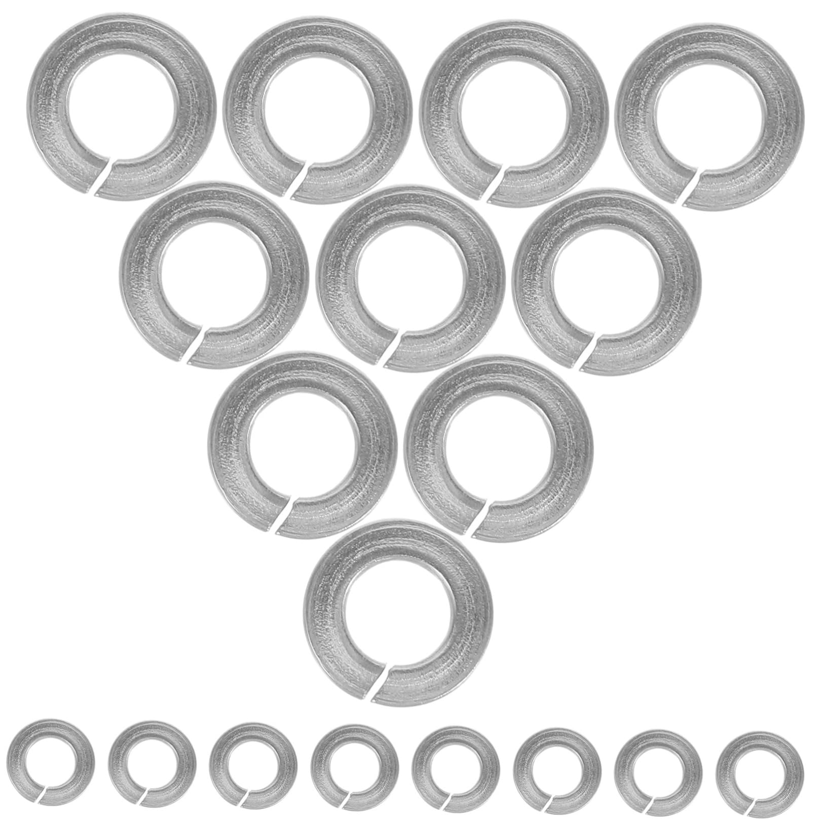 Veemoon Stainless Steel Washers Locking Washer Spring Lock Washer Assortment 100pcs Kit 1/4 Washer Gasket Washers