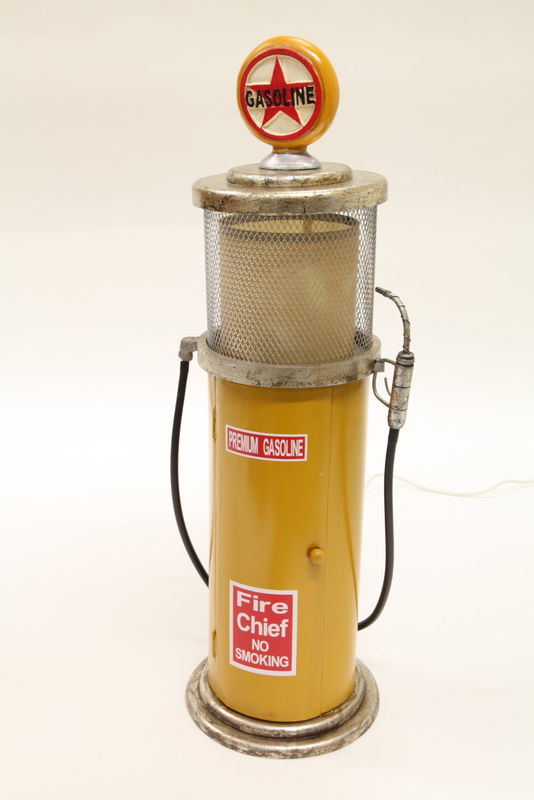 Mobiletto Porta CD A Forma Di Pompa Di Benzina Retro - Con Luci, 5 Ripiani, Chiusura Magnetica - Foto 10