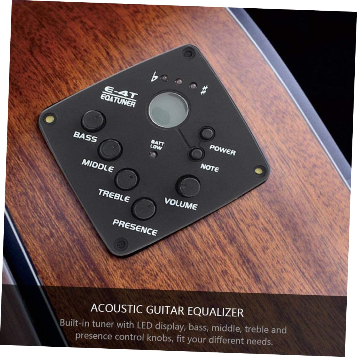 Pickup Folk a Acustica per Eq E-4t e Chitarra 4 Bande, Leggero Plastica in Raccolta Suono, Accessorio Strumenti Musica Musicali
