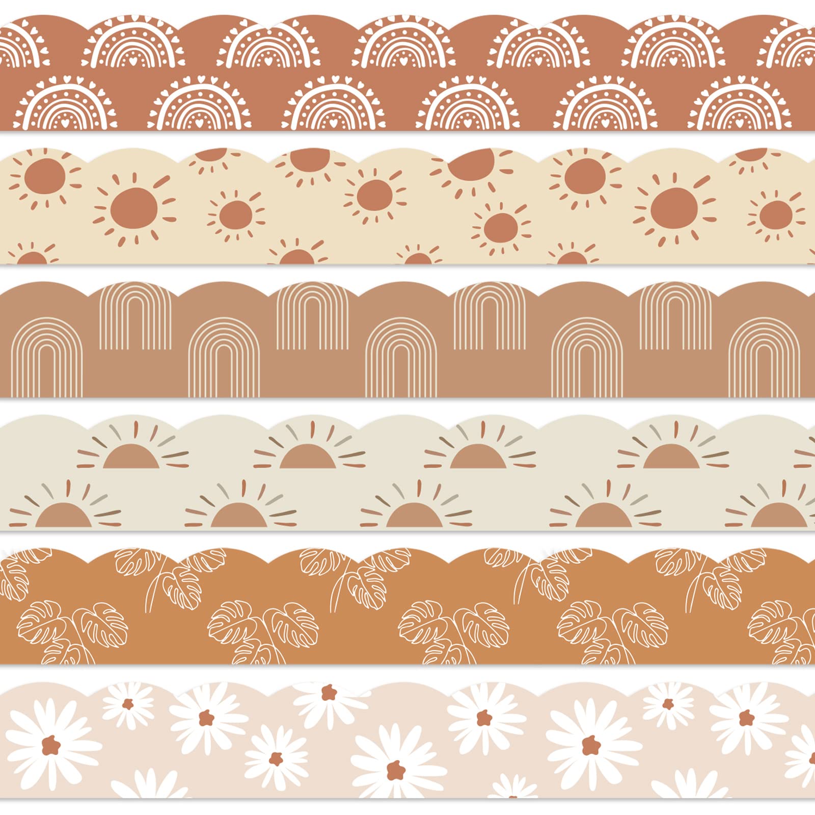 Buy Whaline 82Ft Modern Boho Bulletin Board Borders Boho Decoration