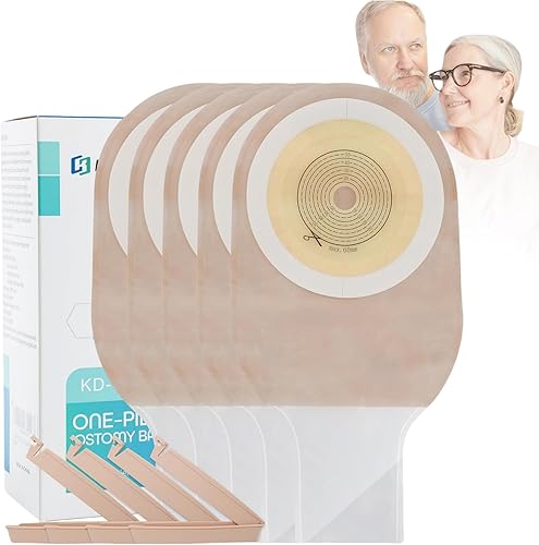 KONWEDA 20 bolsas de colostomía, bolsas drenables de una pieza para el cuidado del estoma de la ostomía, la ileostomía, el corte a la medida