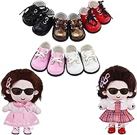 Vista 4 de 2 pares de mini zapatos de muñeca BJD 1/8 zapatos de piel sintética lindos de elfo (2 colores)