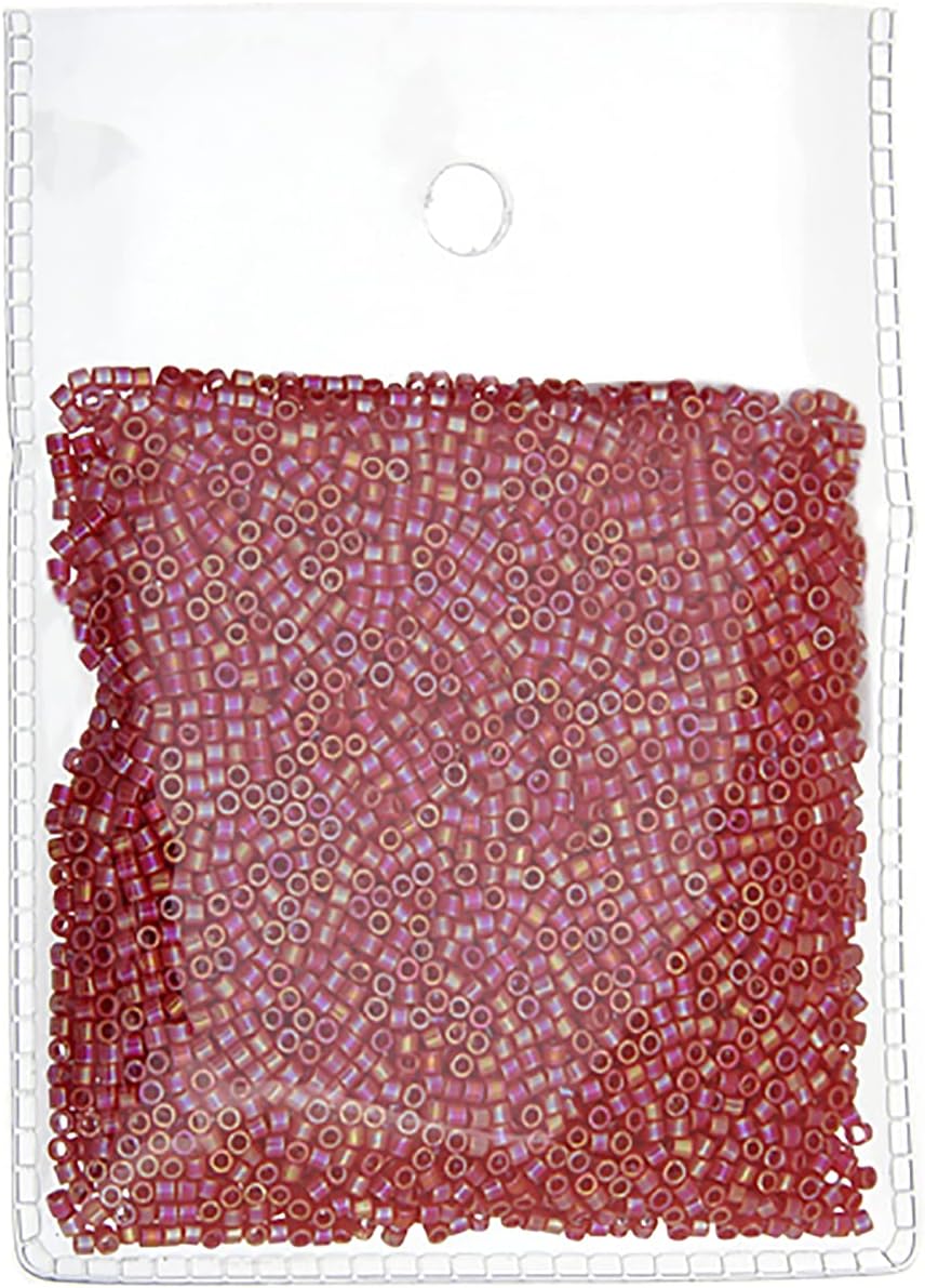 Miyuki Delica 11/0 Red Opaque AB 50gms Bag of Japanese Glass Beads