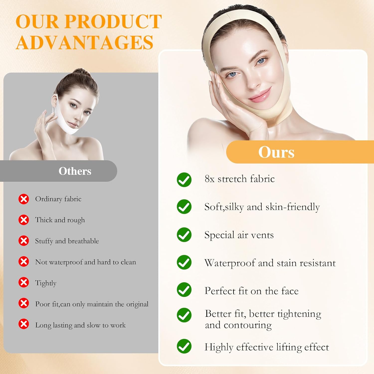 Collagen Face Sculpt Wrap, Reusable Face Mask Jawline Shaper Chin Strap For Sleeping Made With Skin-Friendly And Breathable Materials