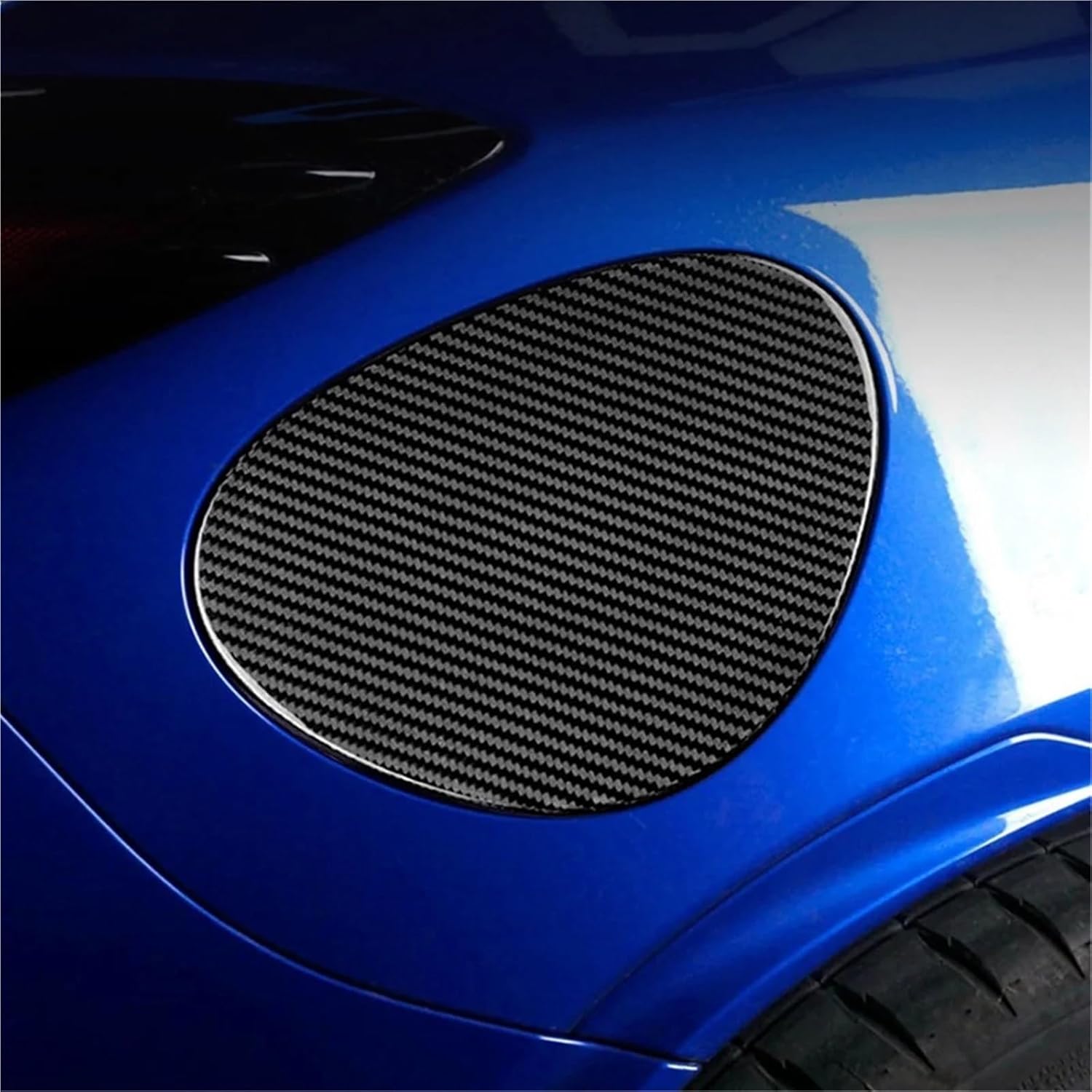 Real Hard Carbon Fiber Car Fuel Tank Cover Trim Sticker Compatible for Subaru BRZ Toyota GR86 2021 2022 LHD RHD Accessories