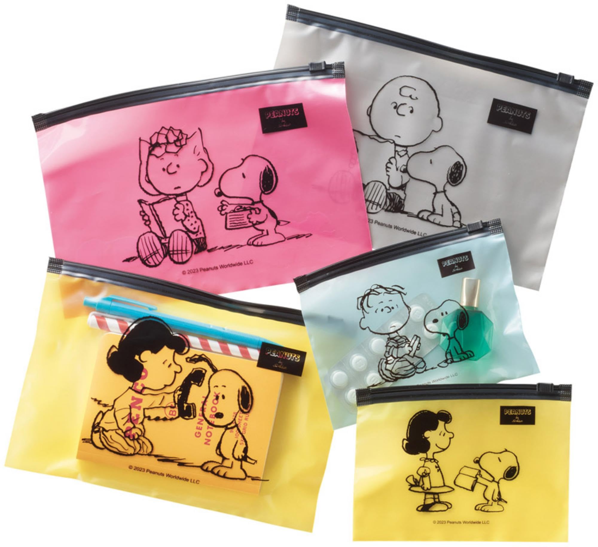 Amazon.co.jp｜キャラクター ジップバッグ 8枚セット｜旅行用品・旅行