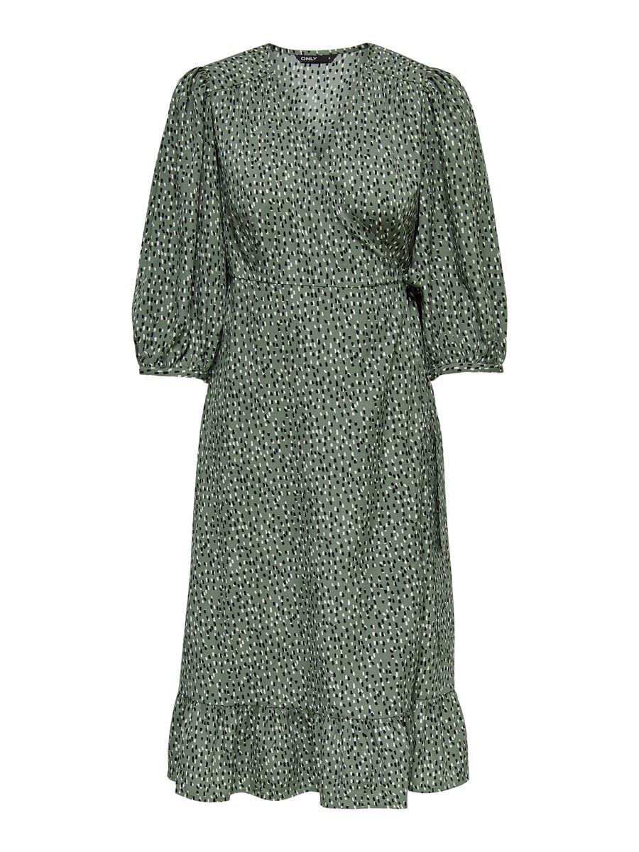 Only Women's Green Olivia Wrap Dress in Size 10, Sports Direct