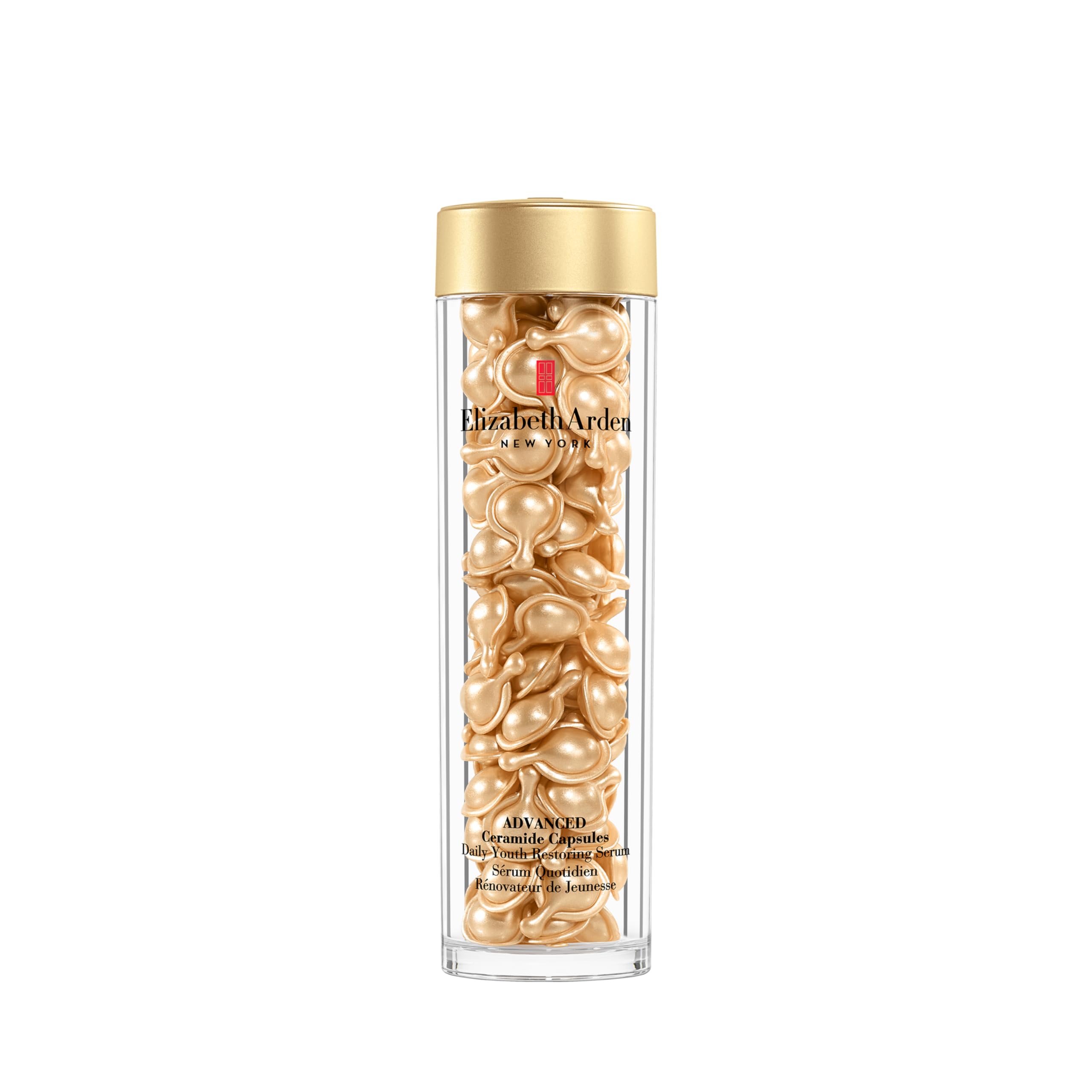 Elizabeth Arden - Advanced Ceramides Serum Kapseln, mit Tsubaki-Öl, dreifacher Anti-Aging-Effekt, verjüngt, repariert, spendet Feuchtigkeit und glättet Falten, Einzeldosis