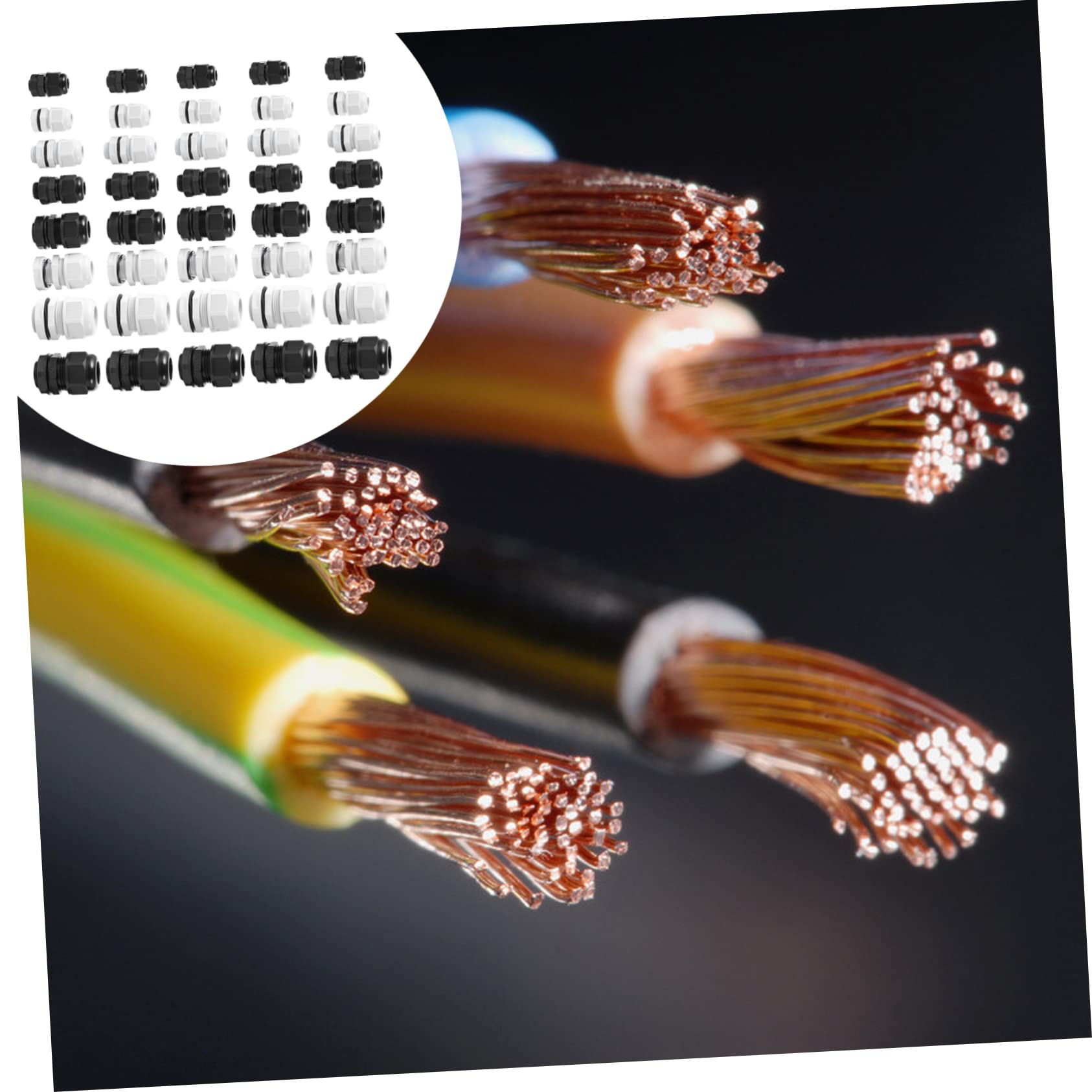 Operitacx 40piezas Prensaestopas Unidades Juntas De Prensaestopas Para Cables Conectores De Cable