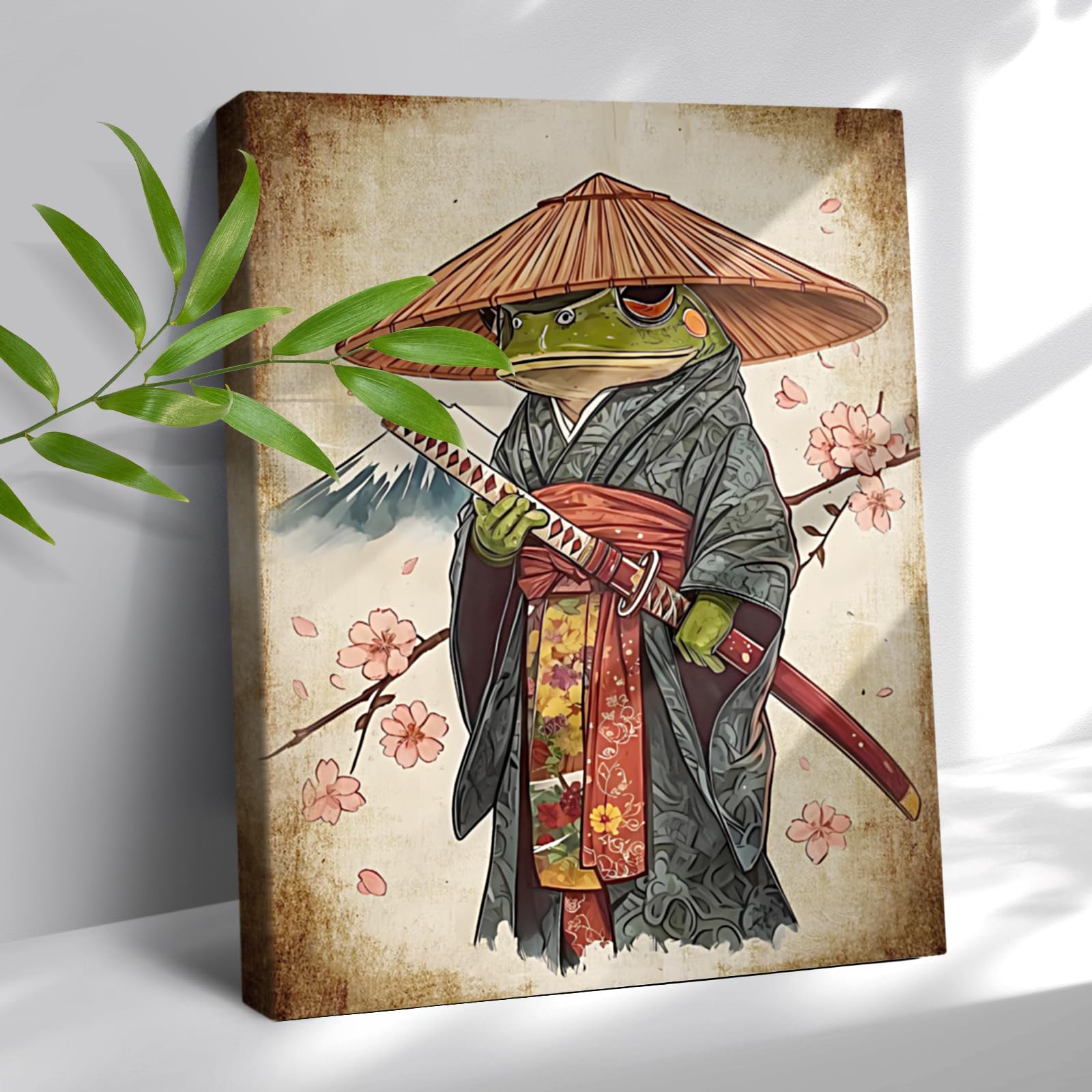 Amazon.com: Vintage Frog Wall Art，Cute Funny Japanese Samurai