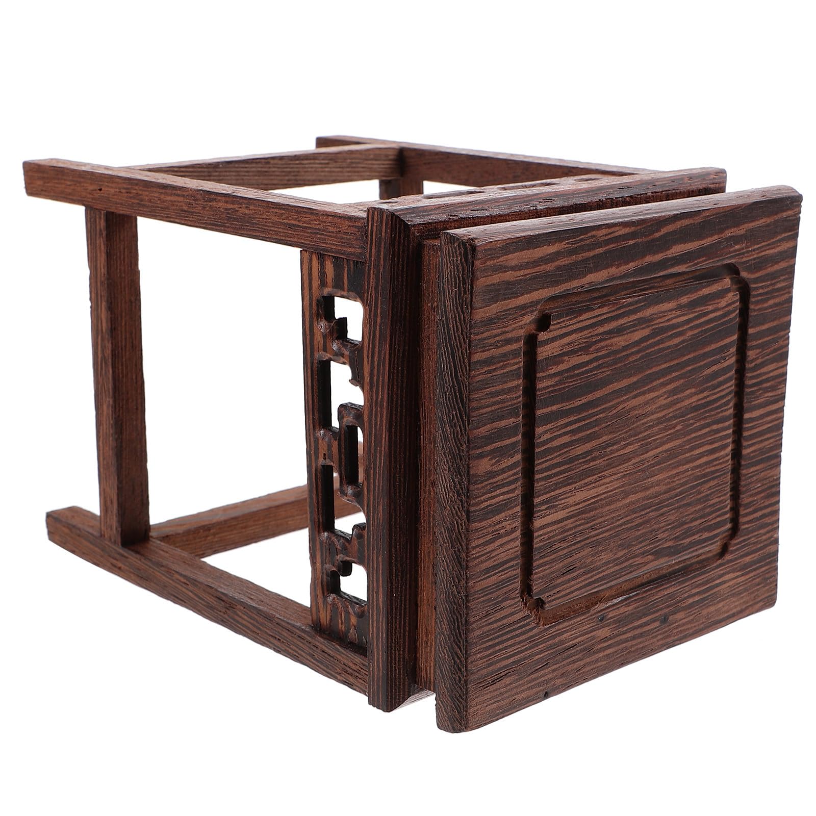 Support en bois pour pot de fleur style chinois antique
