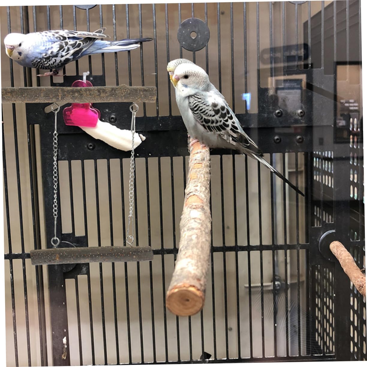 Hohopeti 5sätze Vogel Schaukel Spielzeug Für Papageien Natürlicher Kletterplatz Und Swing Für Wellensittiche Und Für Kleine Haustiere