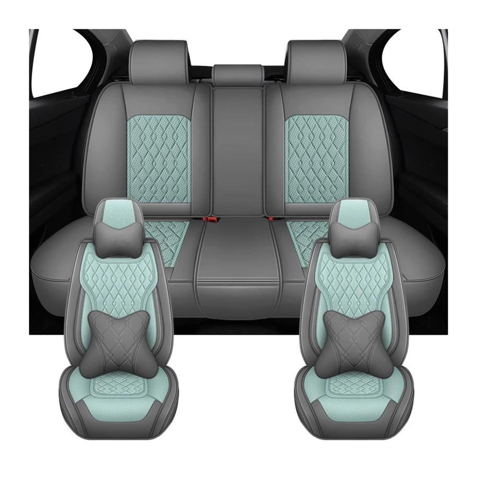 Car Seat Cushions For Chevy For Orlando For Sonic Accessories Luxury Universal Car Seat Covers Car Seat Accessories(Green A)