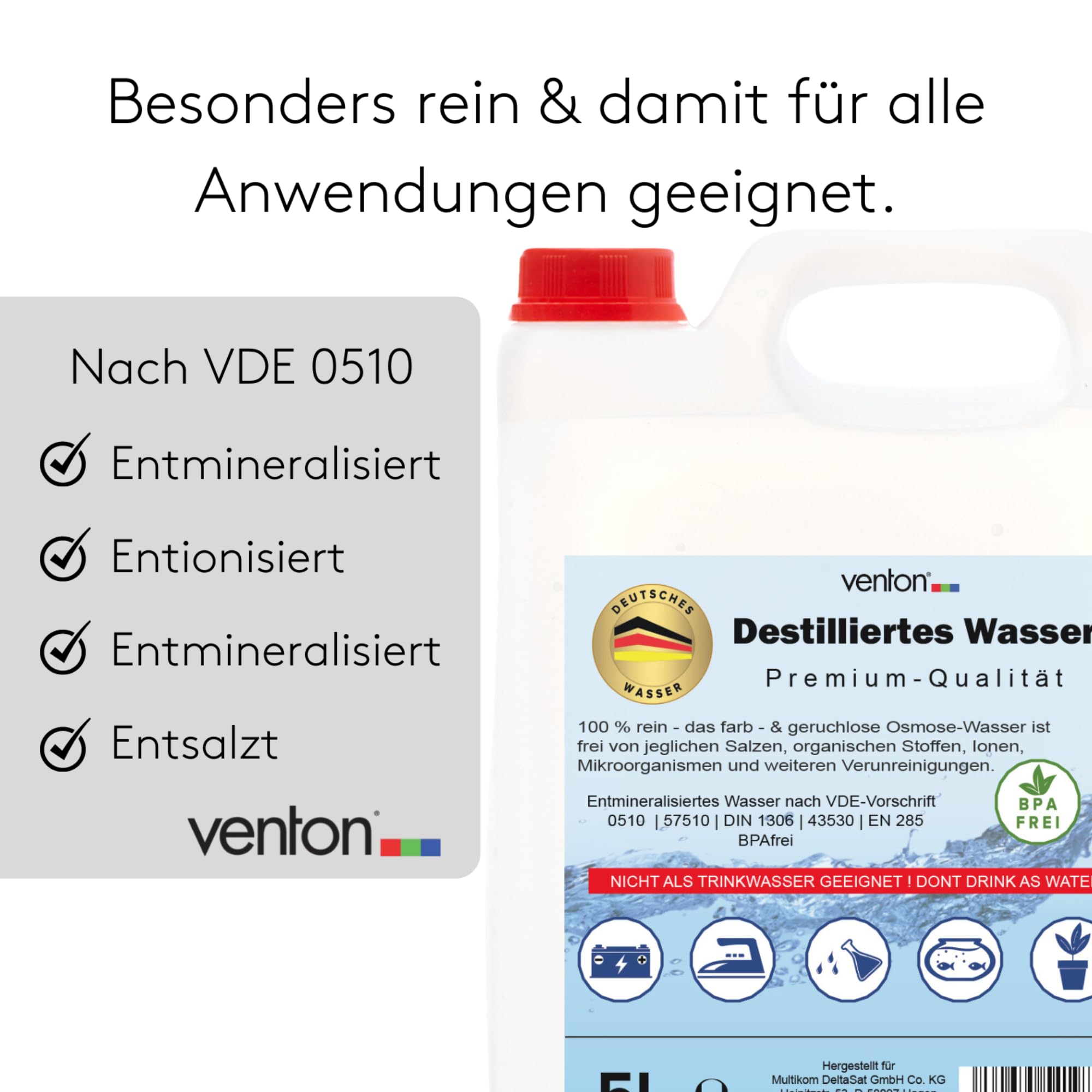 Aquavant Acqua Demineralizzata 25 Litri Per Uso Professionale - Foto 5