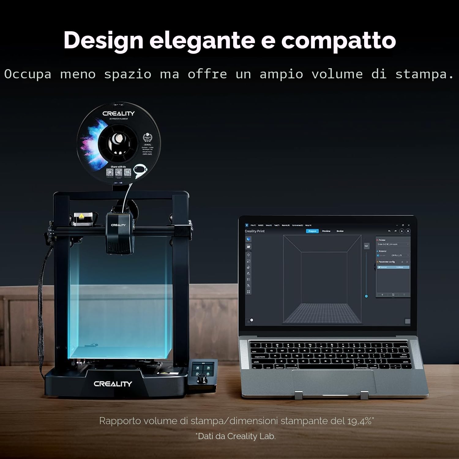 Creality Ender-3 V3 SE - Stampante 3D per principianti con livellamento automatico, estrusore Sprite Direct 250 mm/s, velocità di stampa 220 × 220 × 250 mm