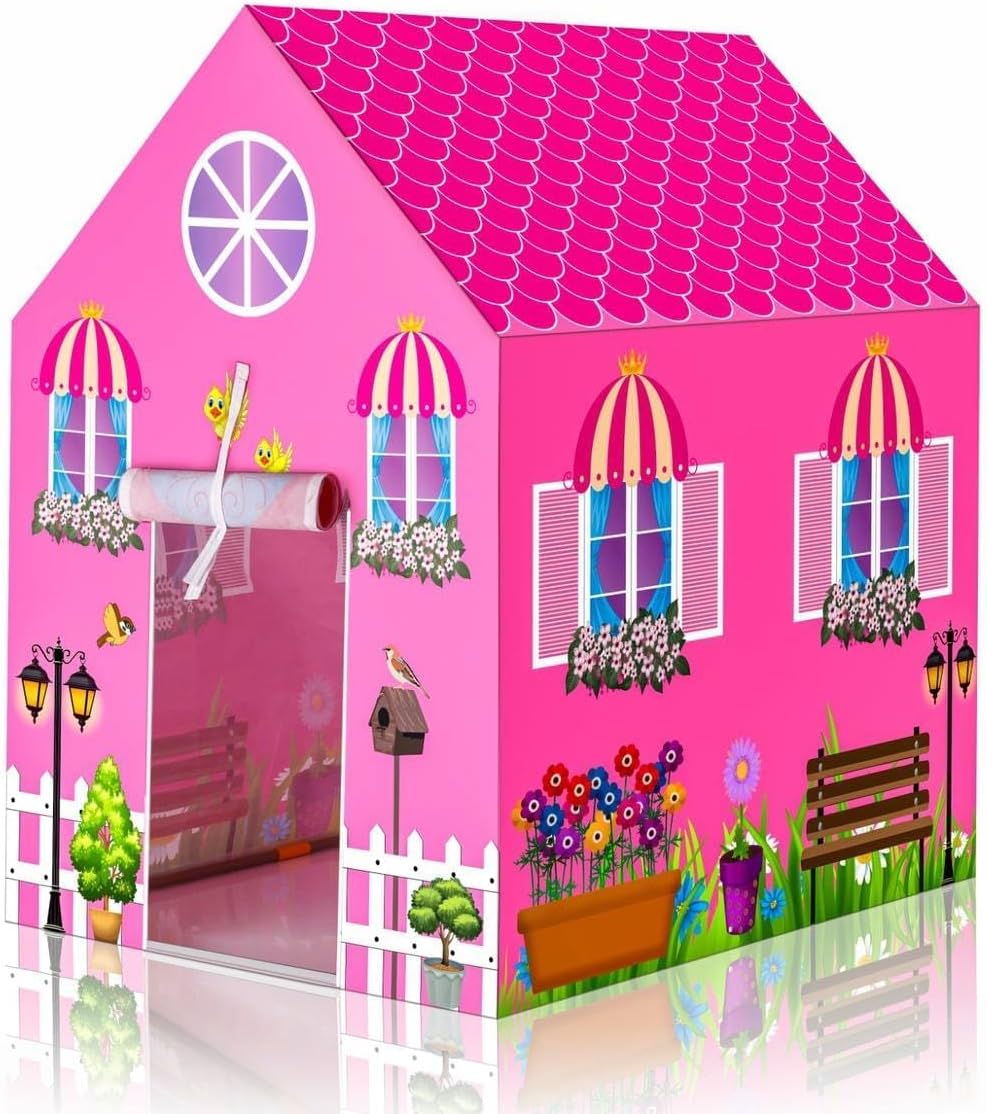 Colorfull and Light Weight Children Play Tent House for 3-10 Years Old Kids Girls and Boys Light Weight and Foldable Children Toys, Indoor and Outdoor Kid Tent House (Doll Tent)