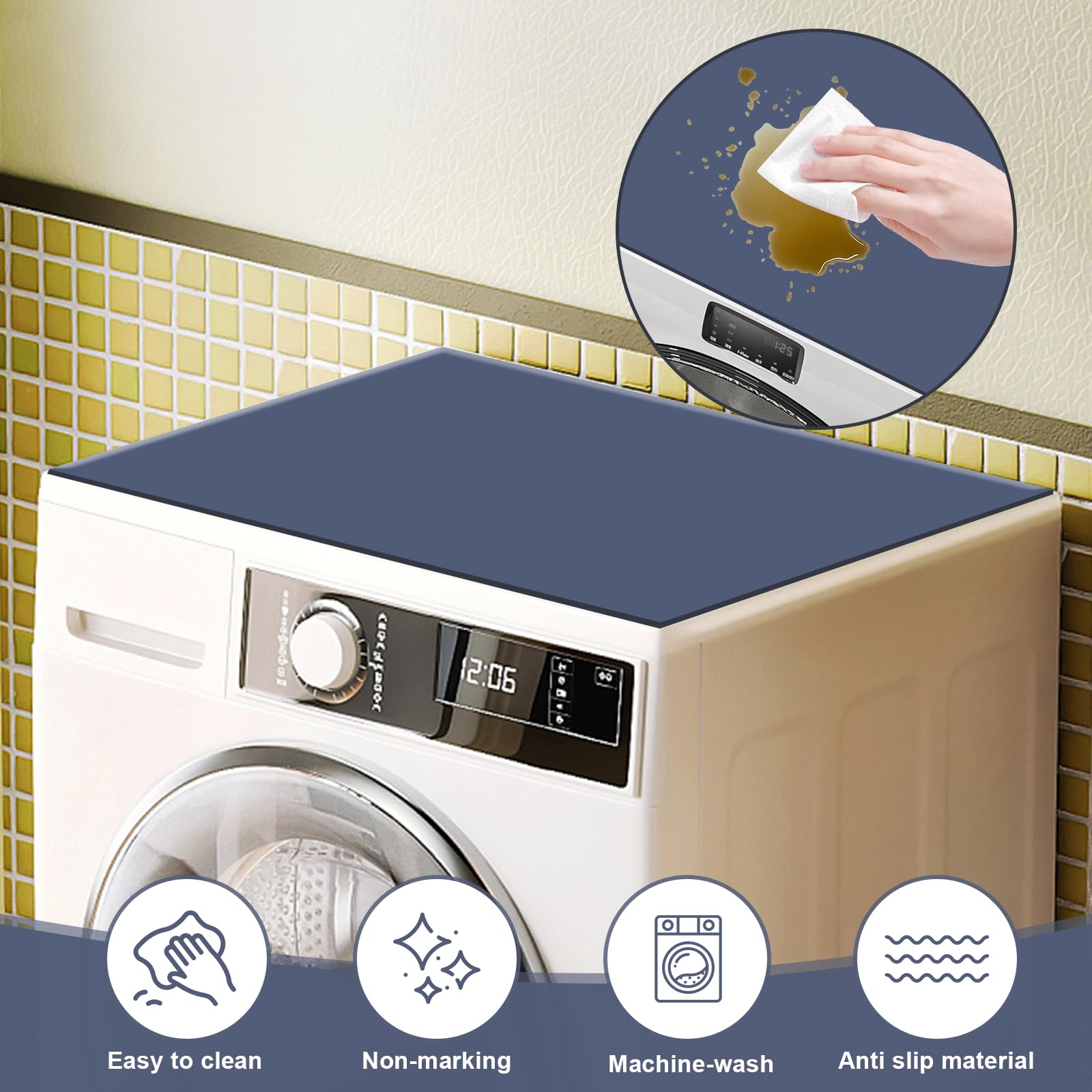 Copertura per Lavatrice 60 × 60 Cm Coprilavatrice Da Interno Copri