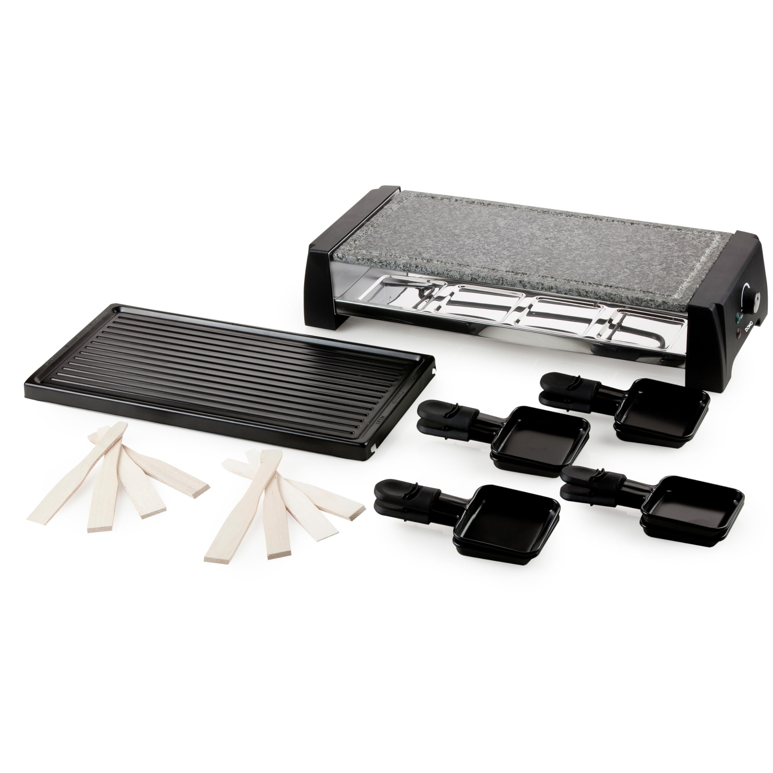 DOMO DO9189G Raclette 8p gril + pierre à cuire