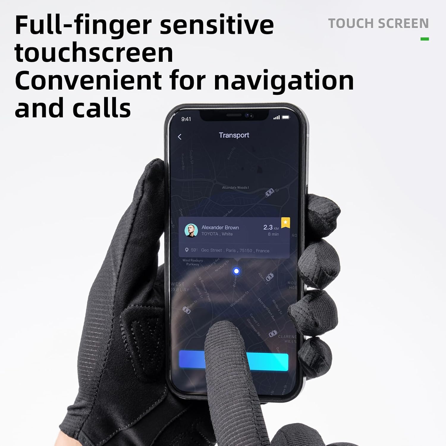 ROCKBROS Cycling Gloves for Men Women Breathable SBR Anti-Slip Bike Gloves Full Finger Touch Screen for Mountain Road Bicycle - Image 5