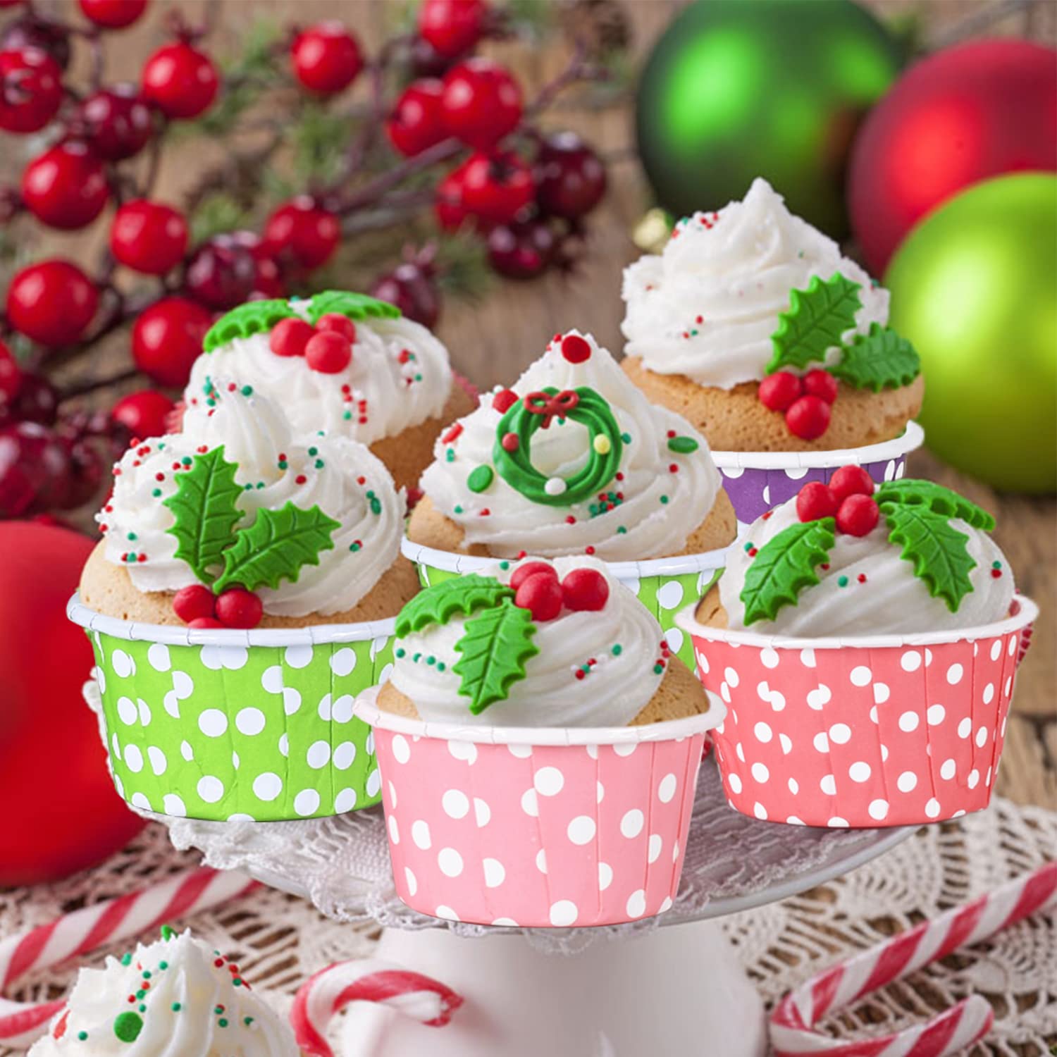 100 Pezzi Pirottini per Cupcake, Mini Pirottini di Carta per Cupcake, Involucro per Muffin di Compleanno, Stampini per Cupcake Fodere per Tazze per Feste e Matrimoni(Bianco)