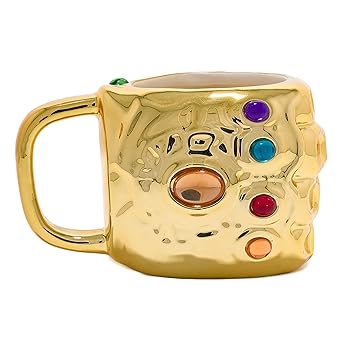 Paladone Marvel Avengers Infinity Thanos Gold Gauntlet Ceramic Coffee Mug 