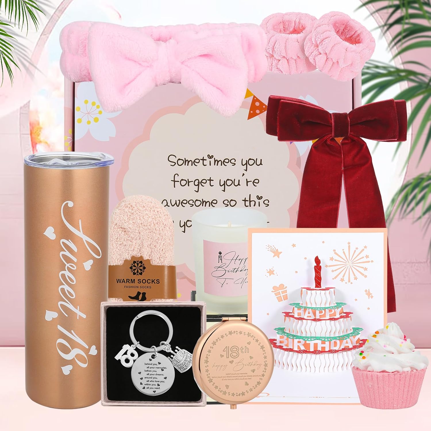 18th Birthday Gifts for Girls(11Pcs), Gifts for 18 Year Old Girl, 18th Birthday