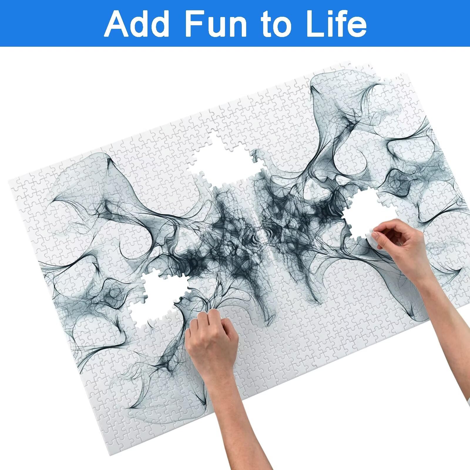 Puzzle 4000 Pezzi Astratto, Puzzle Grigio 4000 Pezzi Arte per Adulti e Bambini, Misura: 141.5x87.5 cm, Puzzles Legno per Adulti con Squisita Scatola di Imballaggio, Regalo Donna, Regalo Uomo, -9039