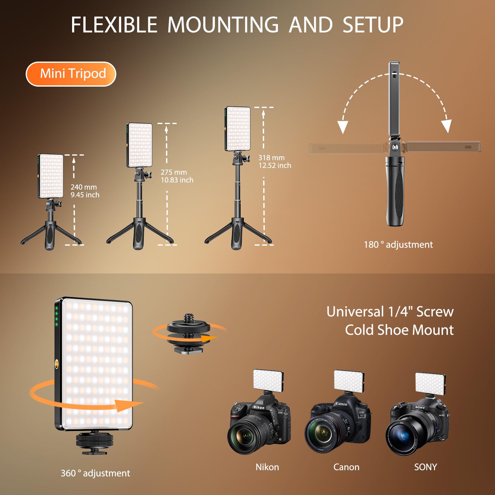 KEPEAK Led-zaklamp, oplaadbaar met 5000 mAh accu en type-C, zoom
