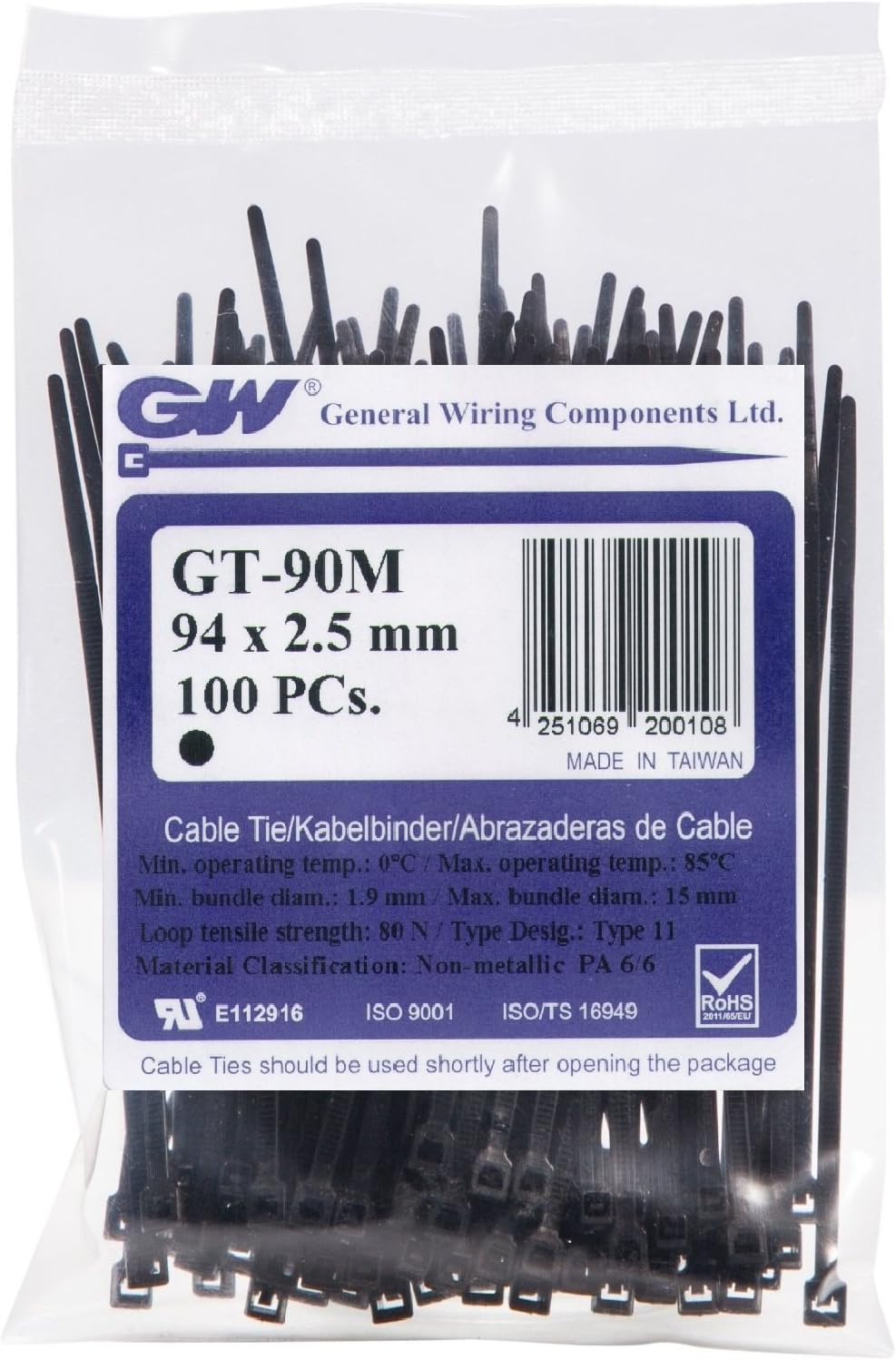 GW Kabelbinder-Technik GT-90MBC Cable Tie