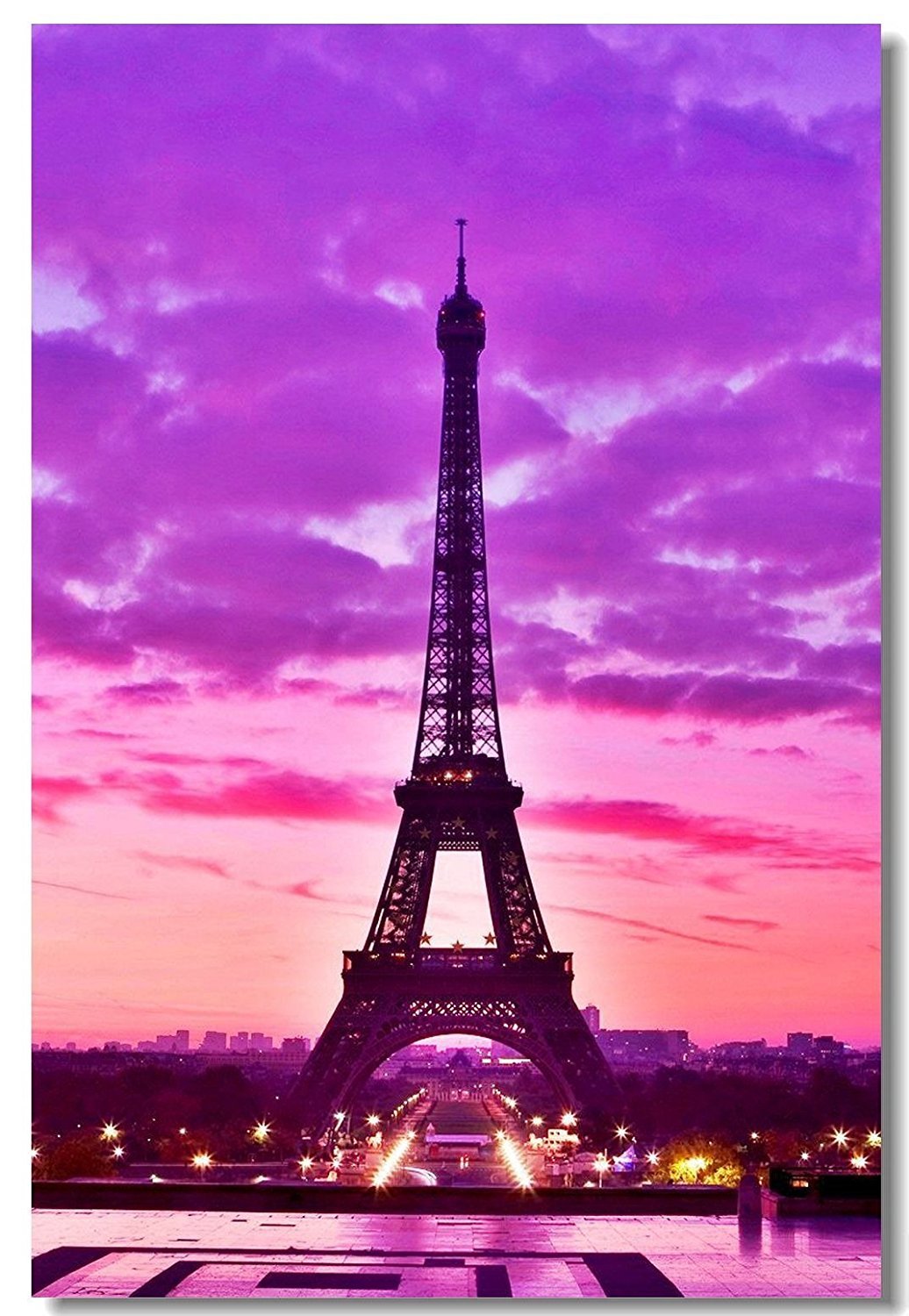 HommomH60" x 80" Blanket Comfort Warmth Soft Eiffel Tower Landscape Paris City Girl
