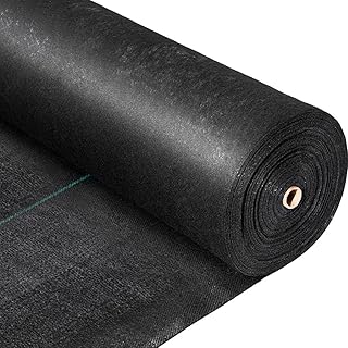 Garsum 5oz Garden Weed Barrier Landscape Fabric Durable & Heavy-Duty Weed Block Gardening Mat, Commercial Ground Cover Ec...