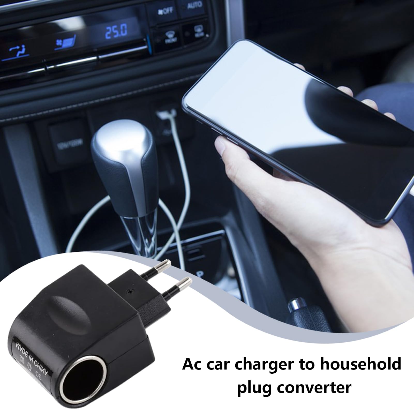 Adattatore a più leggera, adattatore per auto da 12 volt, 220 V su con display LED, convertitore leggero-AC/DC automobilistici Carader trasmettitori di radio, telefoni, autoventisilato